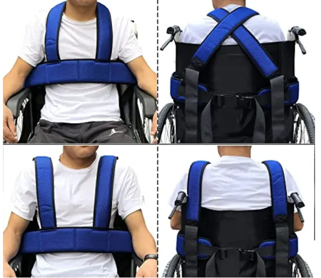 Gilet de Soutien du Torse avec Ceinture de sécurité pour Fauteuil Roulant