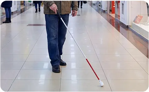 Bâton aveugle pliable