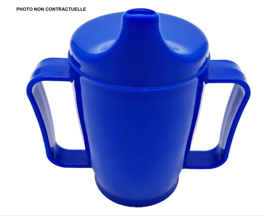 Gobelet avec 2 poignées, 280 ml, système à double couvercle