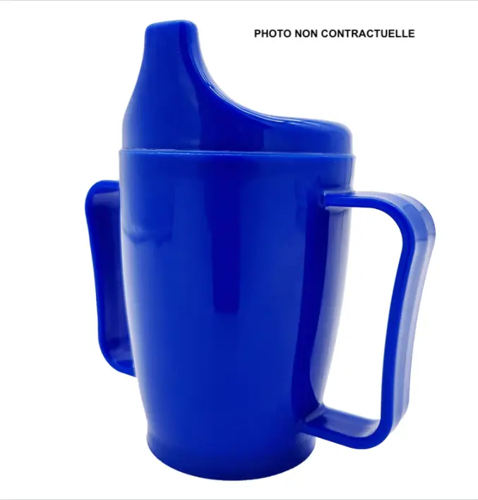 Gobelet avec 2 poignées, 280 ml, système à double couvercle