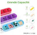Pilulier 7 jours avec 4 compartiments