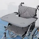 WOZLO Accessoires pour fauteuil roulant, plateau avec porte-gobelet, porte-gobelets, plateaux amovibles, plateau pour fauteuil roulant, ABS compatible avec la plupart des fauteuils roulants standard