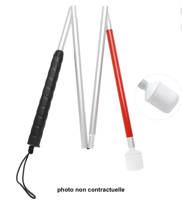 Bâton aveugle pliable