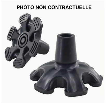 [CAH0000000167] Embout de canne antidérapant avec 6 supports autoportants en caoutchouc 