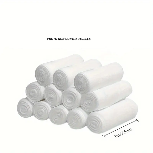 [CAH0000000186] Set of 2 breathable elastic PBT bandages - 7.5 cm